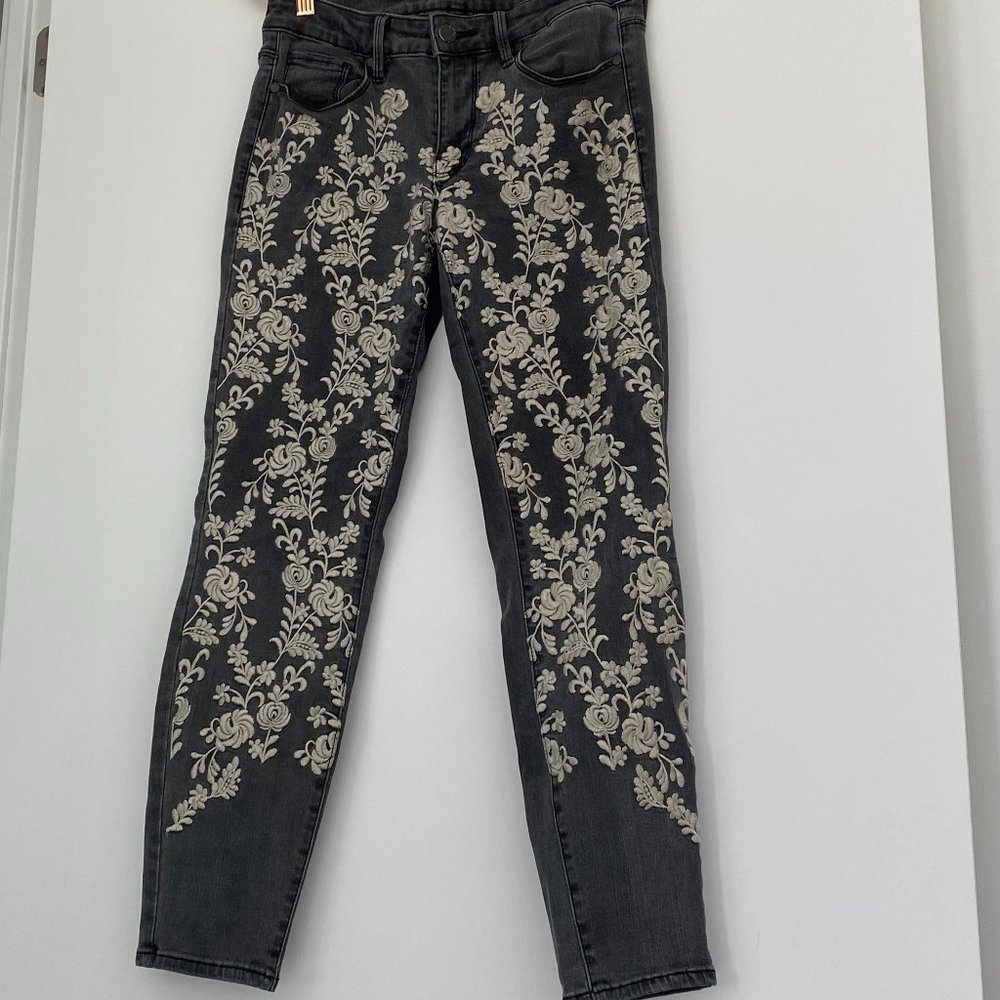 vintage embroidered jeans